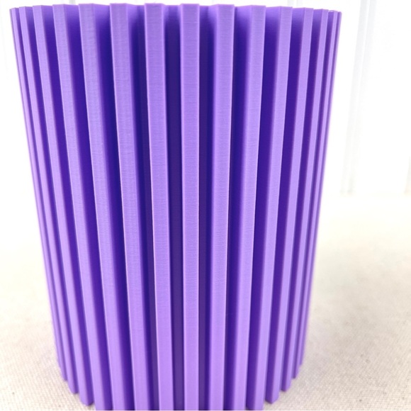 Striped Lidded Storage Container,  Organizer for Desk, Vanity or Home - Picture 3 of 10